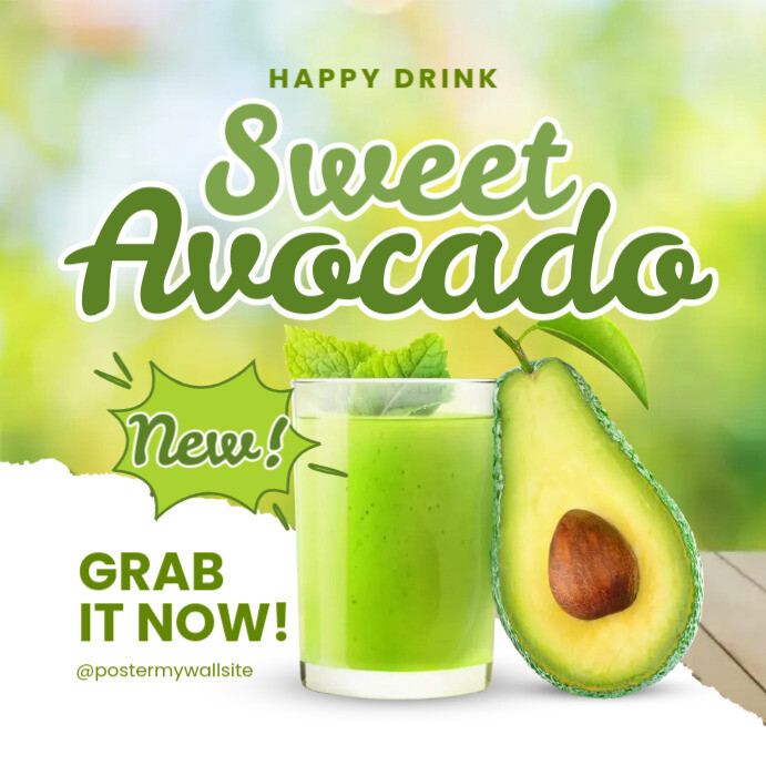 Avacado Posts avocado juice template | PosterMyWall