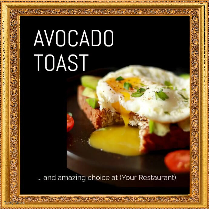 Avocado toast Instagram Post template