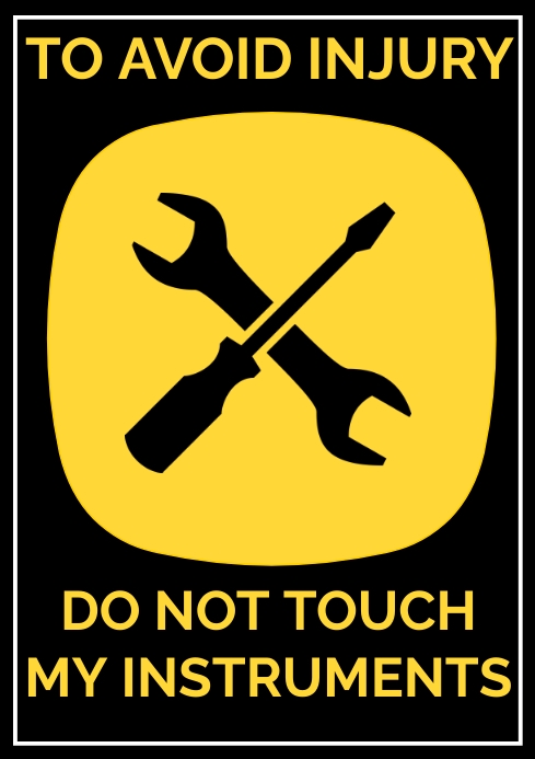 Avoid Injury Sign Template | PosterMyWall
