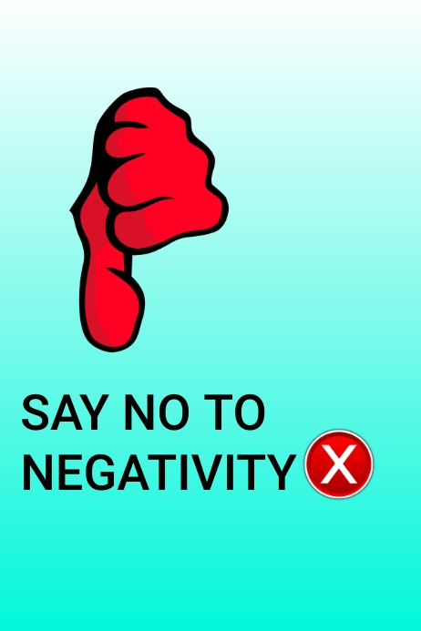 Negativity Ribbon Copy of Avoid negativity | PosterMyWall