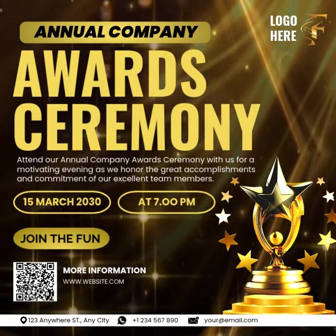 Copy of Award Ceremony, Company Award Ceremony Square (1:1) | PosterMyWall