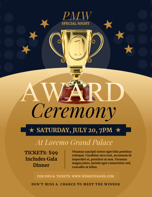 Award Ceremony Flyer ใบปลิว (US Letter) template