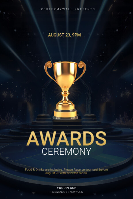 Award Ceremony Flyer Template เทมเพลต | PosterMyWall