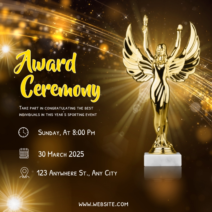 award ceremony invitation,award celebration Template PosterMyWall