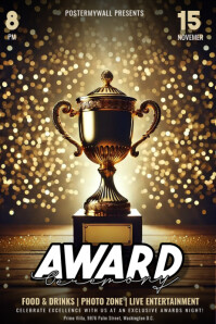 winner award night poster design Template | PosterMyWall