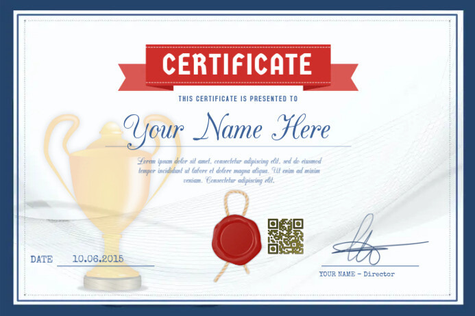 Award Certificate Template For Schools And Sport Clubs Postermywall