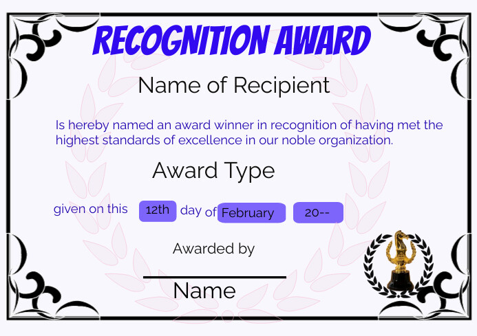 Award Design Template | PosterMyWall