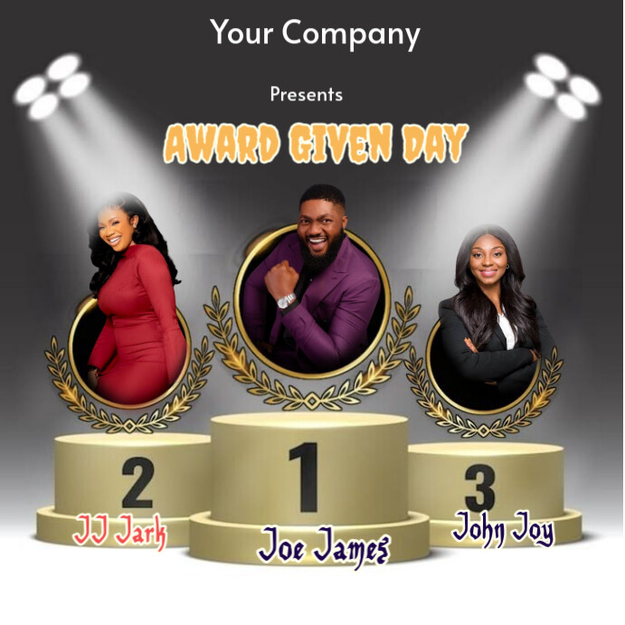 Award Given frame and picture presentation template | PosterMyWall