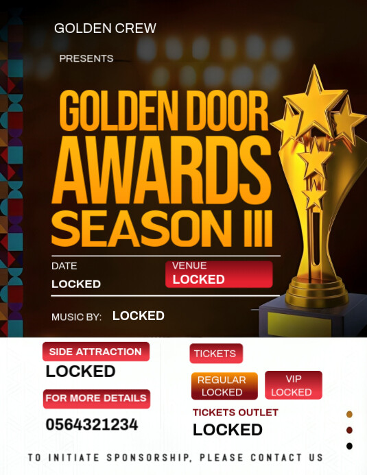 Award night celebration flyer ใบปลิว (US Letter) template