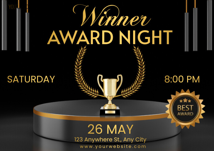 award night A3 template