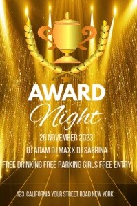 winner award night poster design Template | PosterMyWall