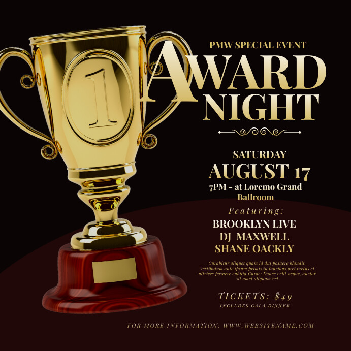 Award Night Instagram Post Template | PosterMyWall