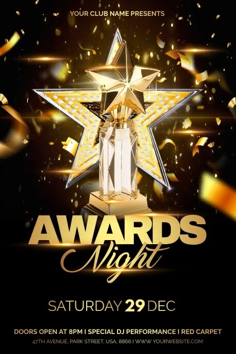award night video ads flyer Template | PosterMyWall