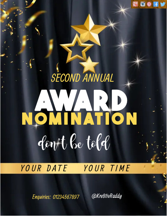 Copy of Award Nomination | PosterMyWall