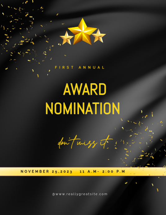 Award Nomination Template | PosterMyWall
