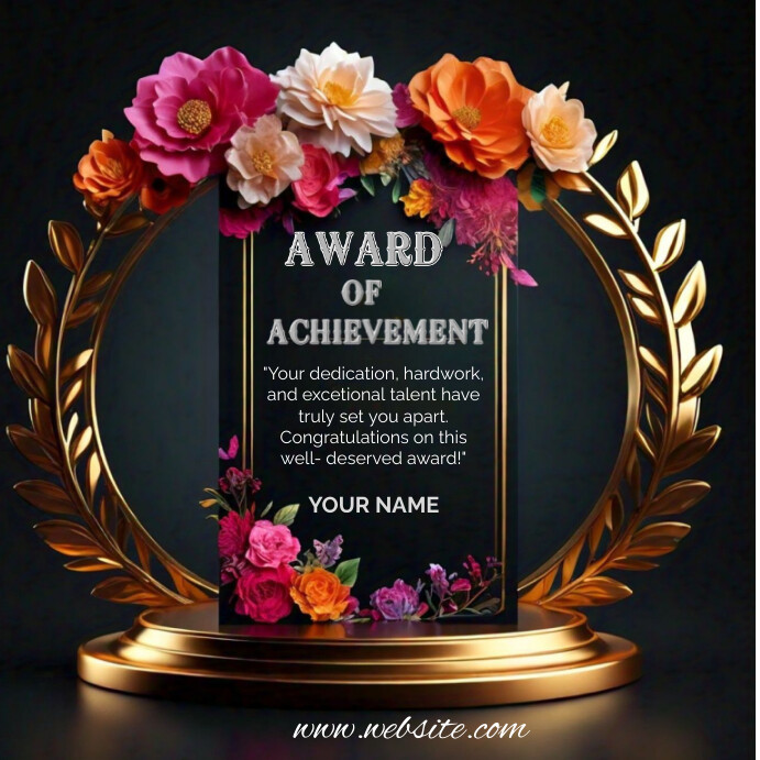 Award of Achievement instagram post Template | PosterMyWall