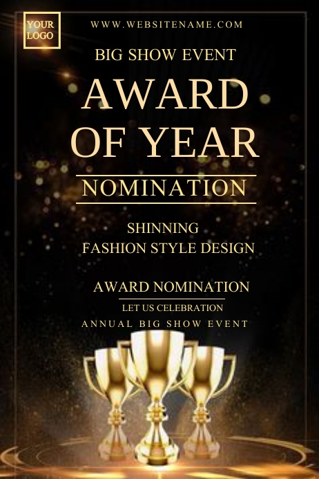 Award of year nomination Template PosterMyWall Award of year nomination Template PosterMyWall