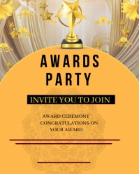 Award party invitation poster design Instagram Portrait template