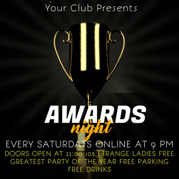 Award Video Template Instagram | PosterMyWall award-video-template-instagram-postermywall