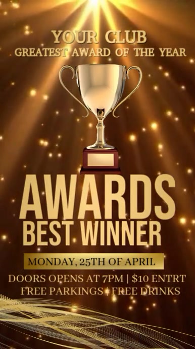 award winner Template | PosterMyWall