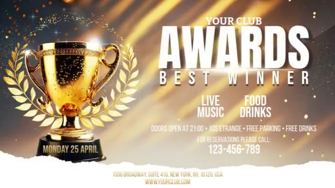 Awards 数字显示屏 (16:9) template