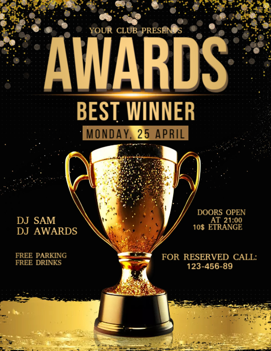 Awards Flyer Ulotka (US Letter) template