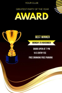 winner award night poster design Template | PosterMyWall