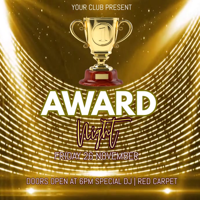 Awards night Template Publicación de Instagram