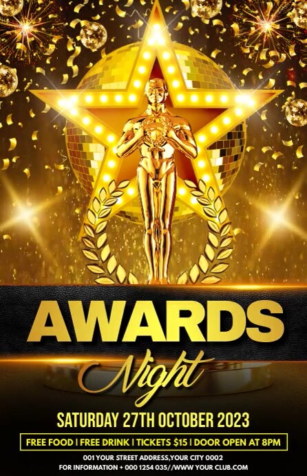 Copy of awards night video ads flyer | PosterMyWall