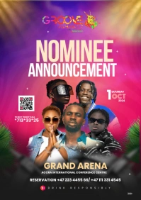 Awards Nominee Announcement Poster A4 template