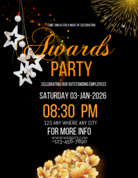 AWARDS PARTY Рекламная листовка (US Letter) template