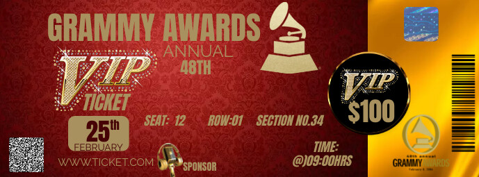 Awards Tickets Template PosterMyWall