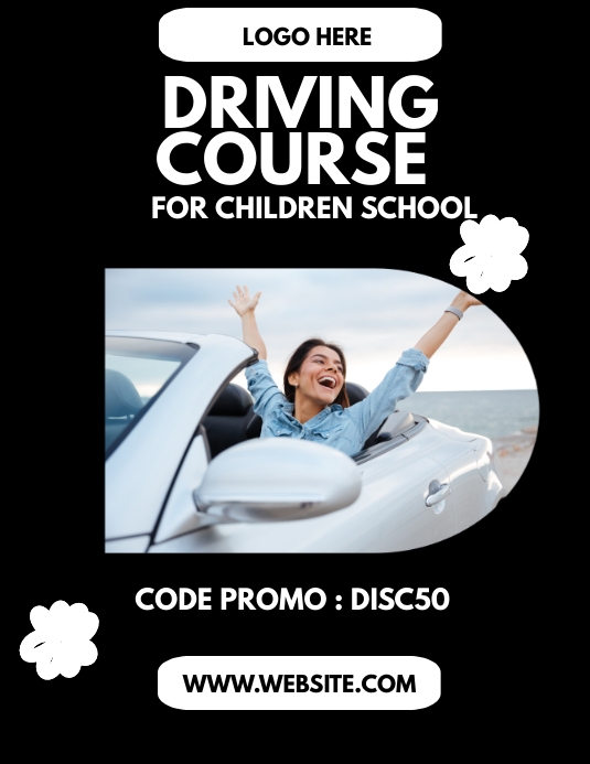Copy of Awesome Driving Course For Children School Wi | PosterMyWall