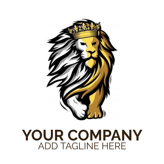 Awesome Mascot Lion Logo Design Template | PosterMyWall