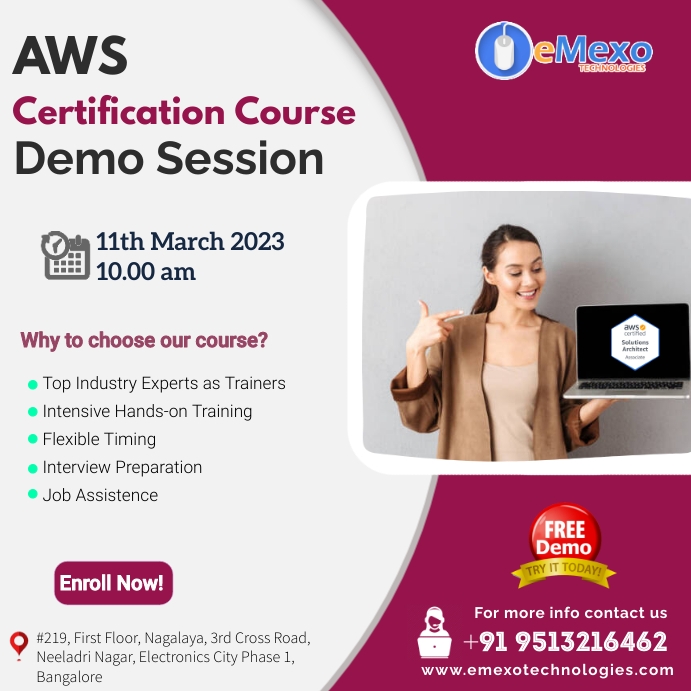 Aws Demo Session March 11th Instagram Post template