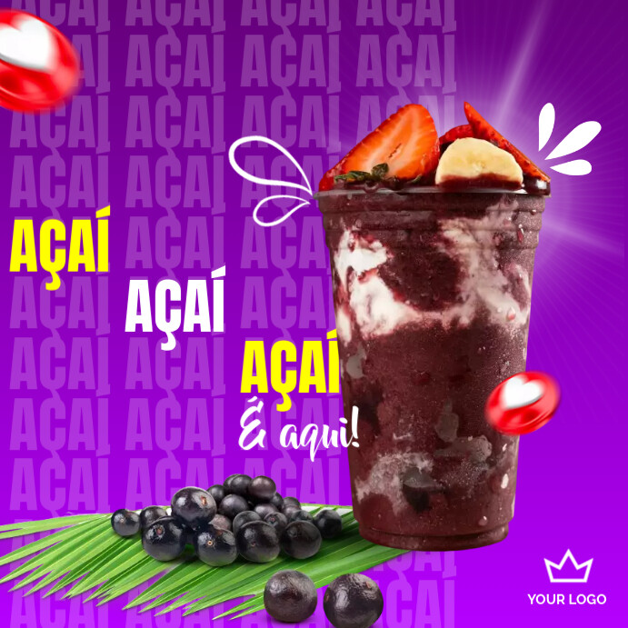 Açaai ice cream Wpis na Instagrama template