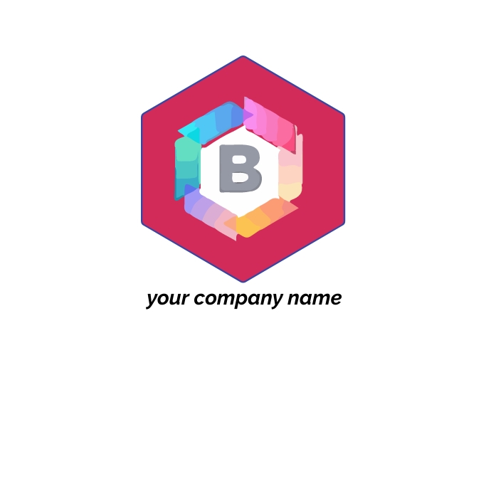 b logo template