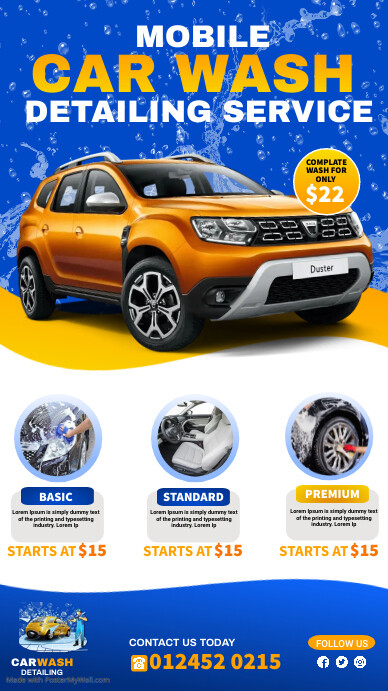 car wash flyer template