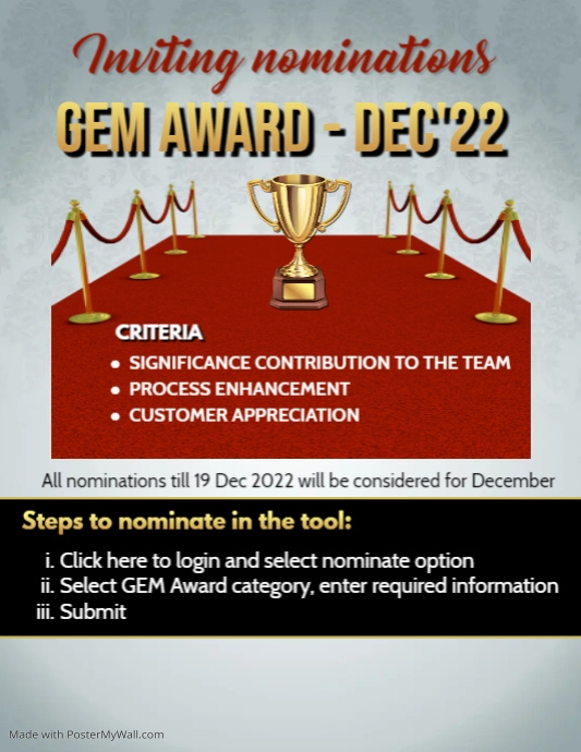 Copy of AWARDS RED CARPET FLYER TEMPLATE | PosterMyWall