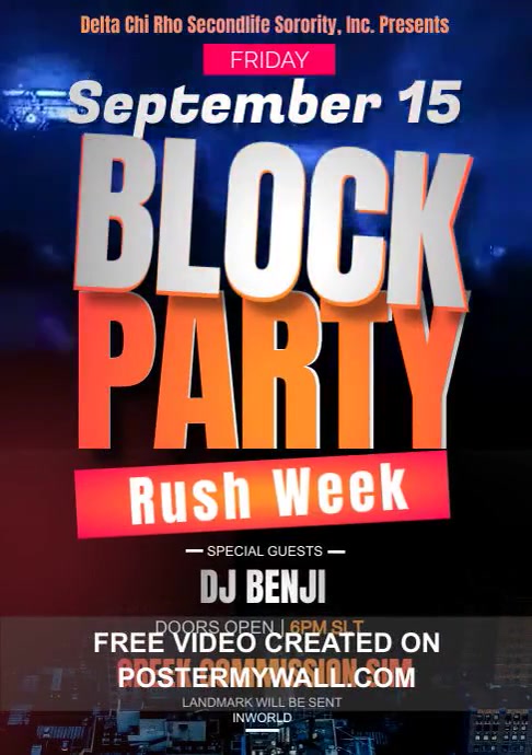 Poster For Blockbusting block party | PosterMyWall