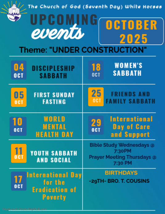 Additional Events Calendar of Upcoming Events Schedule Flyer | PosterMyWall