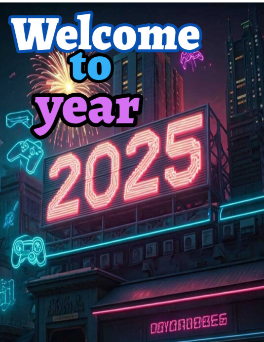 Neon 2025 posters Flyer (US Letter) template