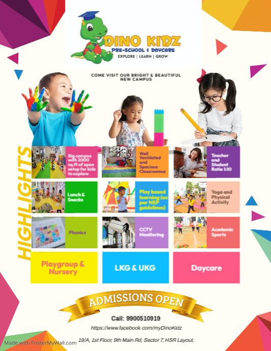 Pre School Admission Open Flyer Template | PosterMyWall