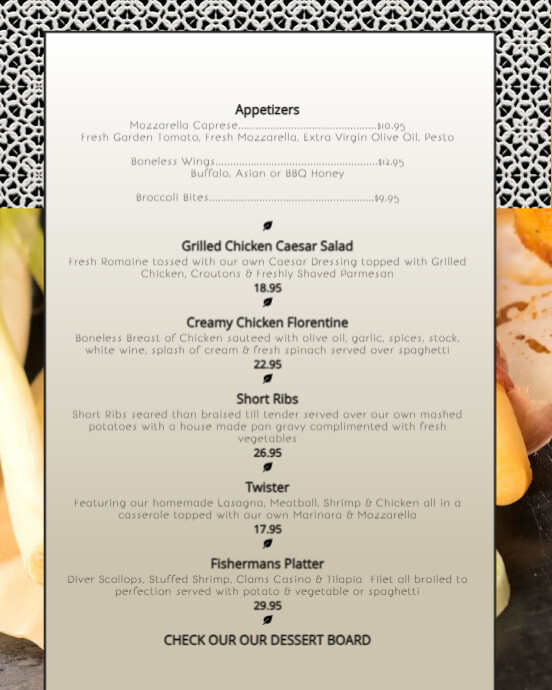 Copy of Copy of autumn fall brunch restaurant menu specials | PosterMyWall
