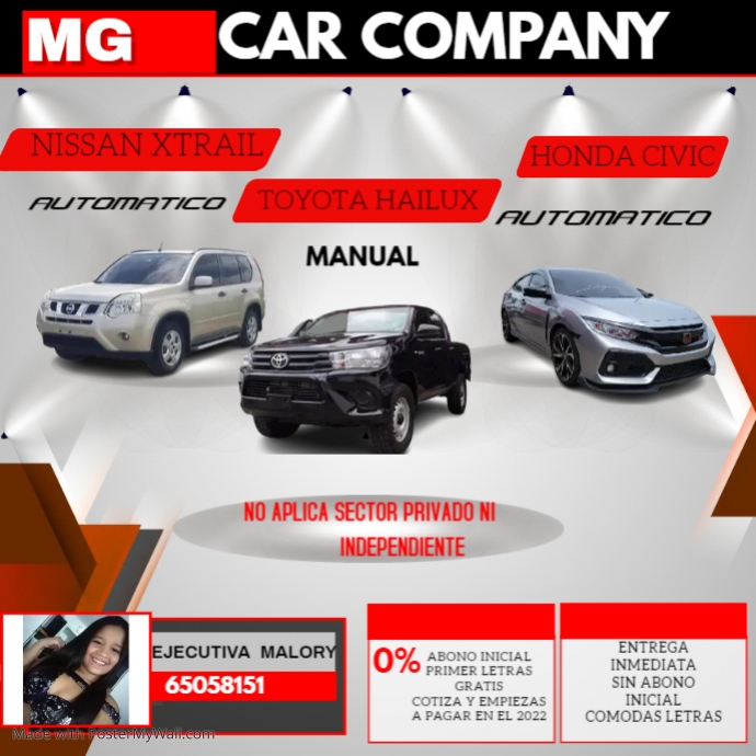 Copia de Car Zero Interest PosterMyWall