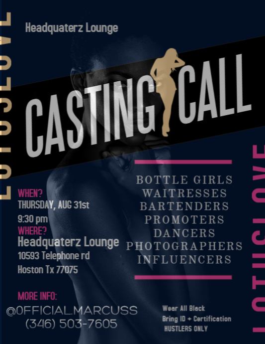 Casting Call Flyer Template PosterMyWall