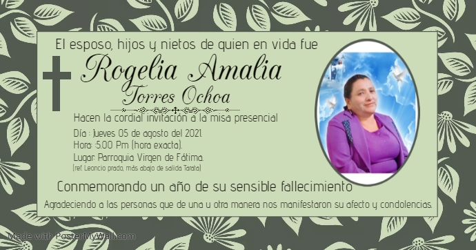 Copia de Obituary Poster Template | PosterMyWall