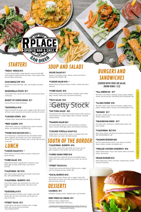 Menu (2) Poster template