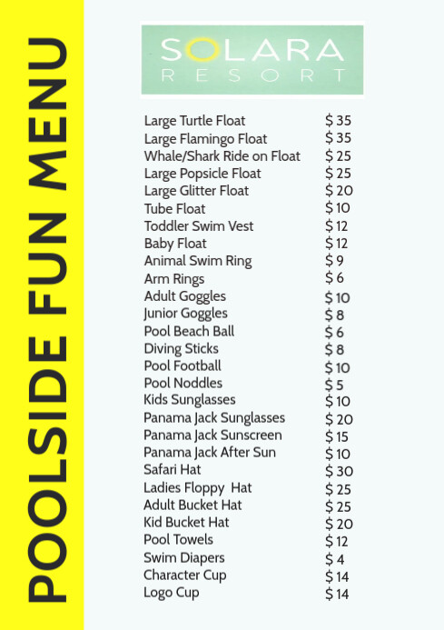 Sundry Menu Sundry Menu | PosterMyWall