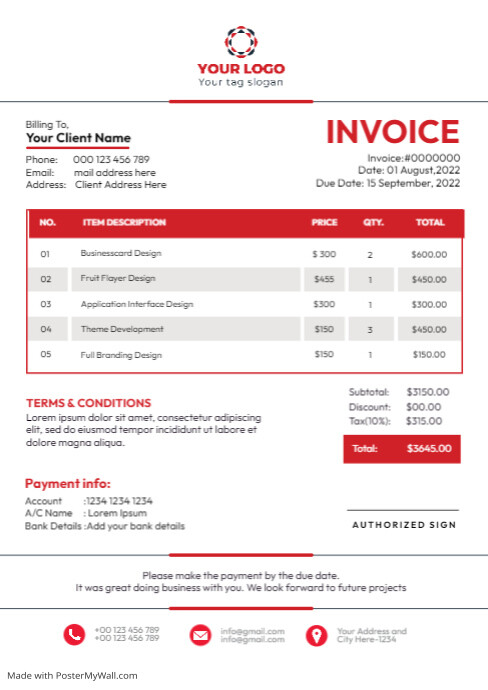 Creative Business Invoice